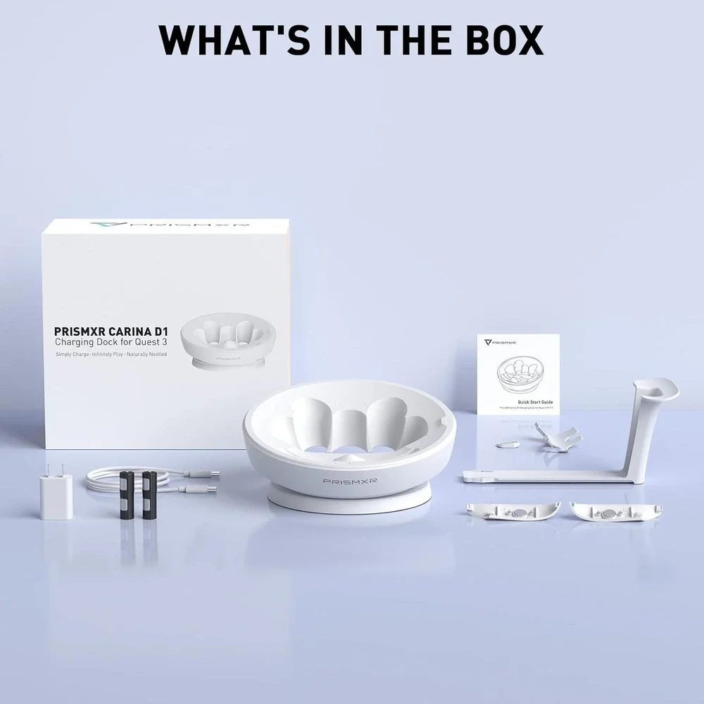 PRISMXR CARINA D1 charging dock META QUEST 3 • WHITE - NEW open box